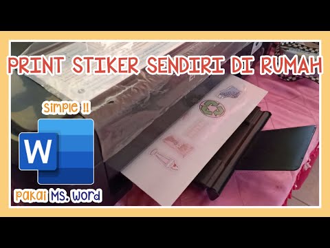 CARA BIKIN STIKER SENDIRI DIRUMAH PAKAI MS WORD - SIMPLE!!! || By Indra Lukita