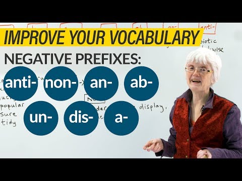 Negative Prefixes in English: UN-, DIS-, NON-, A-, AB-, AN-, ANTI-