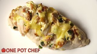 Cheesy Bacon Hasselback Chicken | One Pot Chef