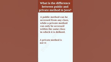 difference in public and private method in java | interview questions #shorts #short #youtubeshorts