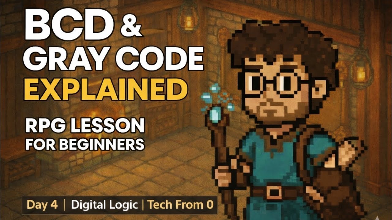 BCD & Gray Code Explained | Digital Logic | Tech From 0 — Day 4 - YouTube