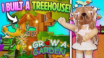 I BUILT A TREEHOUSE in GROW A GARDEN ROBLOX! 🏚️🪴 (Build Tutorial, Tips & Tricks!)
