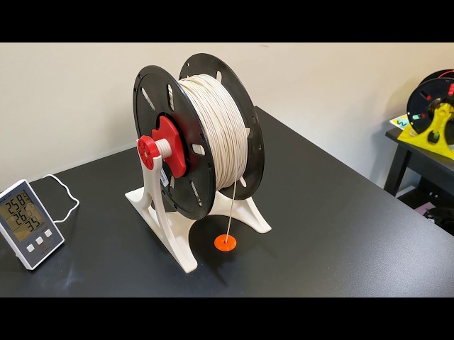 Spool holder with 3d printed gear bearing optimised for enclosure 