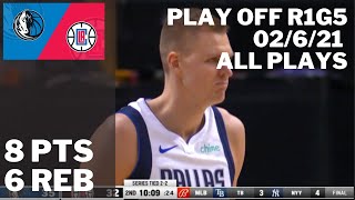 Kristaps Porzingis Vs. Clippers 8 Pts, 6 Reb All Plays 202021 Play Off R1G5 02.06.21.
