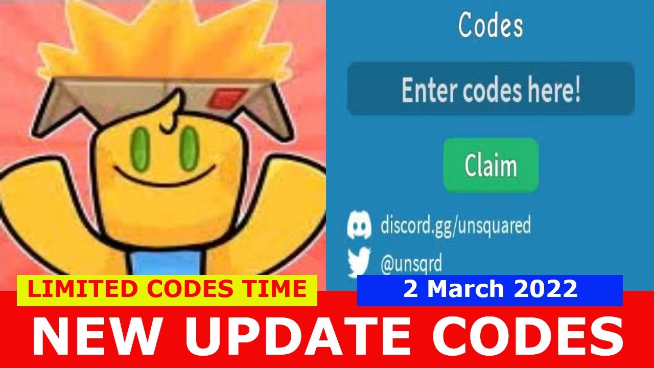 NEW UPDATE CODES Unboxing Simulator ROBLOX | March 2, 2022