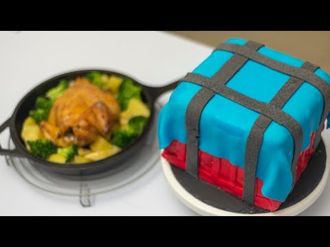 배그 보급상자 케이크 & 로스트 치킨