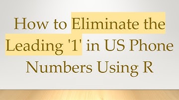 How to Eliminate the Leading 