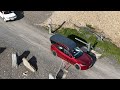 Dashaway ERC Tesla Roof Camper in Vestrahorn, Iceland, versus automatic barrier...