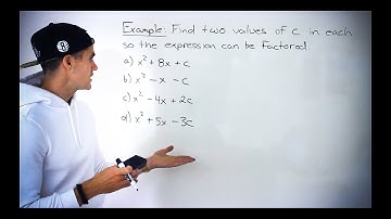 Grade 10 Math (Ontario, MPM2D) - Find Values so Quadratic can be Factored Part 2