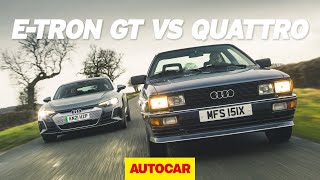 Quattro v Quattro | Audi's original meets e-tron GT | Autocar Heroes