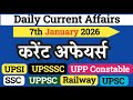7 January Current Affairs | Current Affairs 2026 | Current Affairs Today | Daily Current Affairs