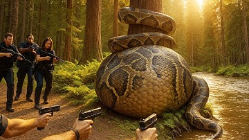 Fearless Rescuers Save Mother Bear from Giant Python’s Deadly Grip