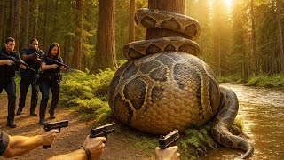 Fearless Rescuers Save Mother Bear from Giant Python’s Deadly Grip