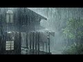 Heavy Stormy Night to Sleep Instantly | Strong Rainstorm on Tin Roof, Mighty Thunder &amp; Wind Sounds