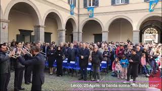 Lecco: in municipio la cerimonia per il 25 Aprile con la banda