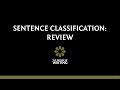Sentence Classification: Review