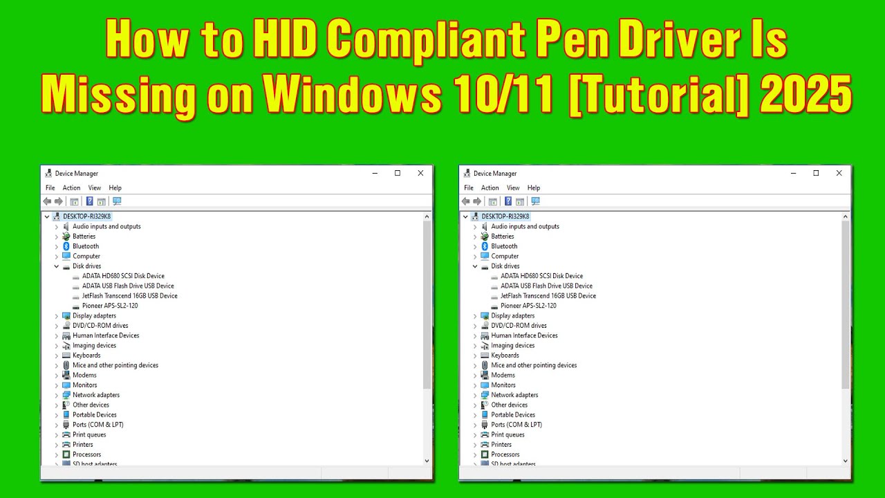How to HID Compliant Pen Driver Is Missing on Windows 10/11 [Tutorial ...