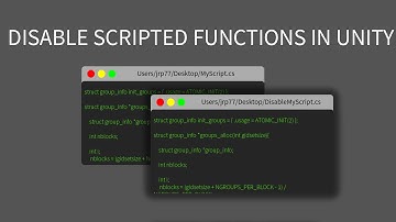 DISABLE SCRIPTED FUNCTIONS IN UNITY