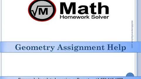 Geometry Assignment Help