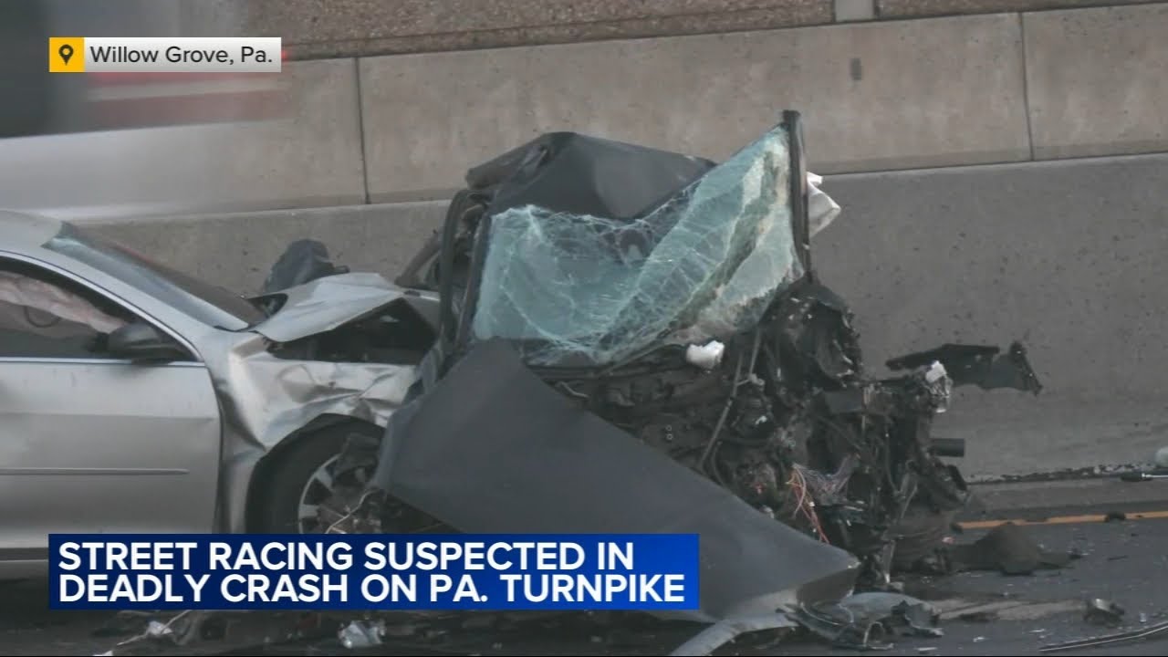 Street racing suspected in deadly crash on Pennsylvania Turnpike in Willow Grove