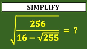 A Nice Square Root Math Simplification Problem | Math Olympiad