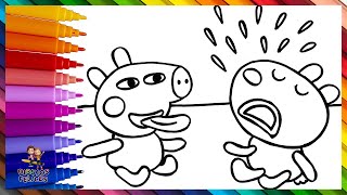Dibuja Y Colorea A La Bebé Peppa Pig Y La Bebé Suzy Oveja Dibujos Para Niños