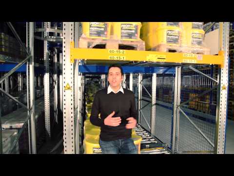 BITO Pallet Live Storage System PROflow with new load separator FlowStop