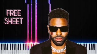 Jason Derulo - Never Let You Go - Piano tutorial + Free PDF sheet