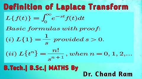 Definition of Laplace Transform and Transforms of Elementary Functions.