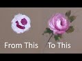 How to paint a beginning rose with acrylics half tone technique