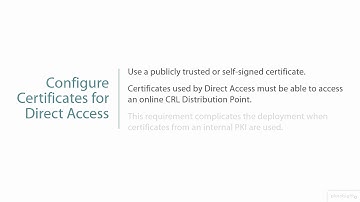 Configure Certificates for Direct Access