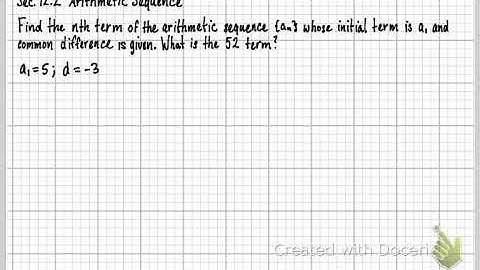 MTH151-Sec. 12.2 Arithmetic Sequences (Part 3)