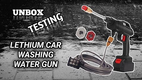 LITHIUM CAR WASHING WATER GUN / PORTABLE HIGH PRESSURE WASHER|unbox & testing