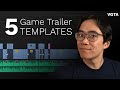 5 simple game trailer templates  game trailer academy