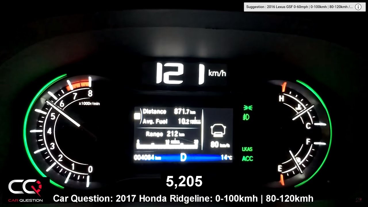 autozone Honda Ridgeline | Acceleration test 0-100kmh / 0-60mph | Review: Part 7/8
