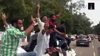 College Students In Chandigarh Celebrate The Result Of PUSU Elections