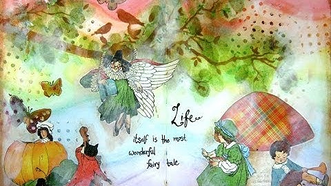 Mixed Media Art Journal Page:  Fairy Tale
