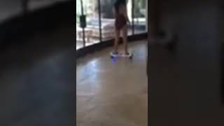Kourtney playing around with her hoverboard (2015) via Instagram