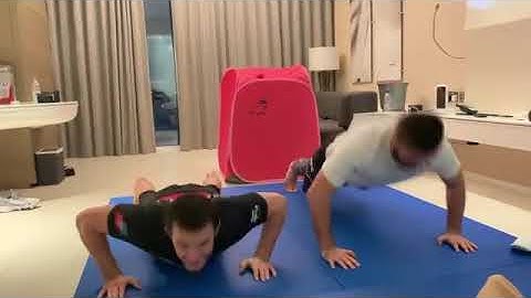 Khabib Nurmagomedov and Usman Nurmagomedov Push Up Contest