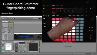 Fingerpicking a Guitar VST with an Ableton Push using the Guitar Chord Strummer screenshot 5