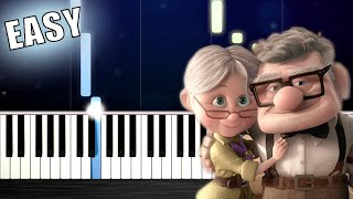 Video thumbnail of "Married Life - Up - EASY Piano Tutorial by PlutaX"