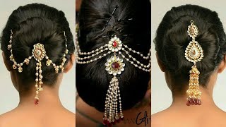 bridal hairstylebun with Juda pins  YouTube