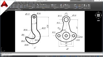 ✅ Bài 08: Vẽ bài tập autocad 2D // Luyện vẽ autocad từ cơ bản đến nâng cao.