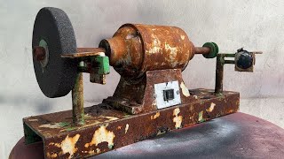 Rusty and Broken Bench Grinder - Awesome Restoration