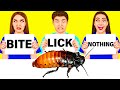 Bite, Lick or Nothing Challenge | Crazy Challenge by DaRaDa Challenge