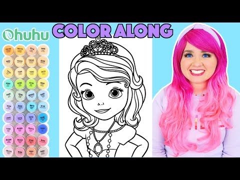 Color Sofia The First Along With Me | Color Along With Kimmi