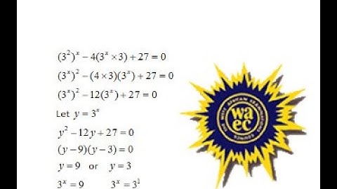 WAEC Solved Indices and logarithm Problems - Part 2