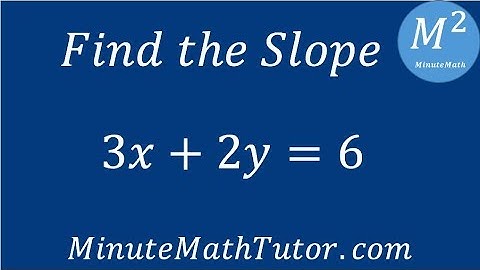 Find the slope: 3x+2y=6