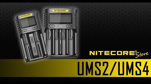 NITECORE UMS2 & UMS4 Digital USB Fast Chargers - Li-ion/IMR/LiFePO4 18650, 164340, 14500