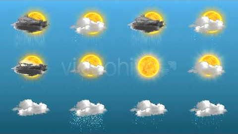 24 Animated Weather Icons After Effect Templates